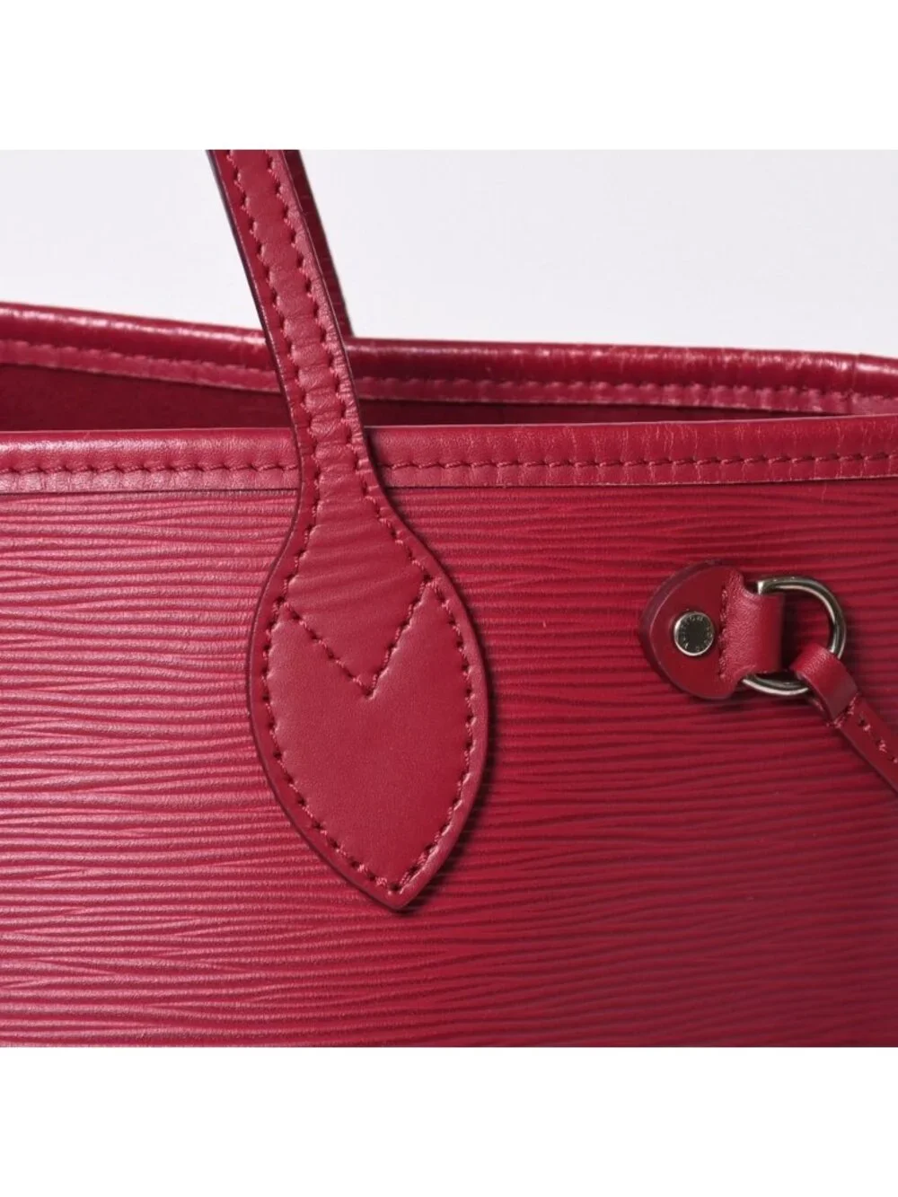 Louis Vuitton Neverfull PM Handbag Epi Leather Bordeaux Silver